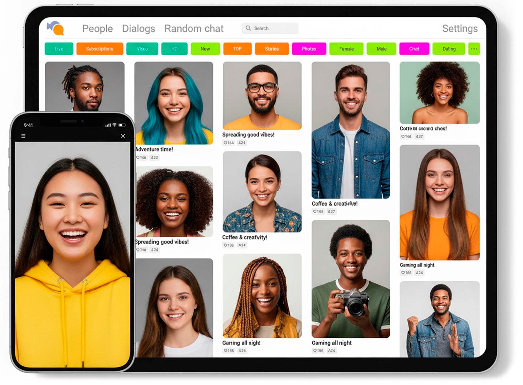 Videochat-app for ekte kommunikasjon
