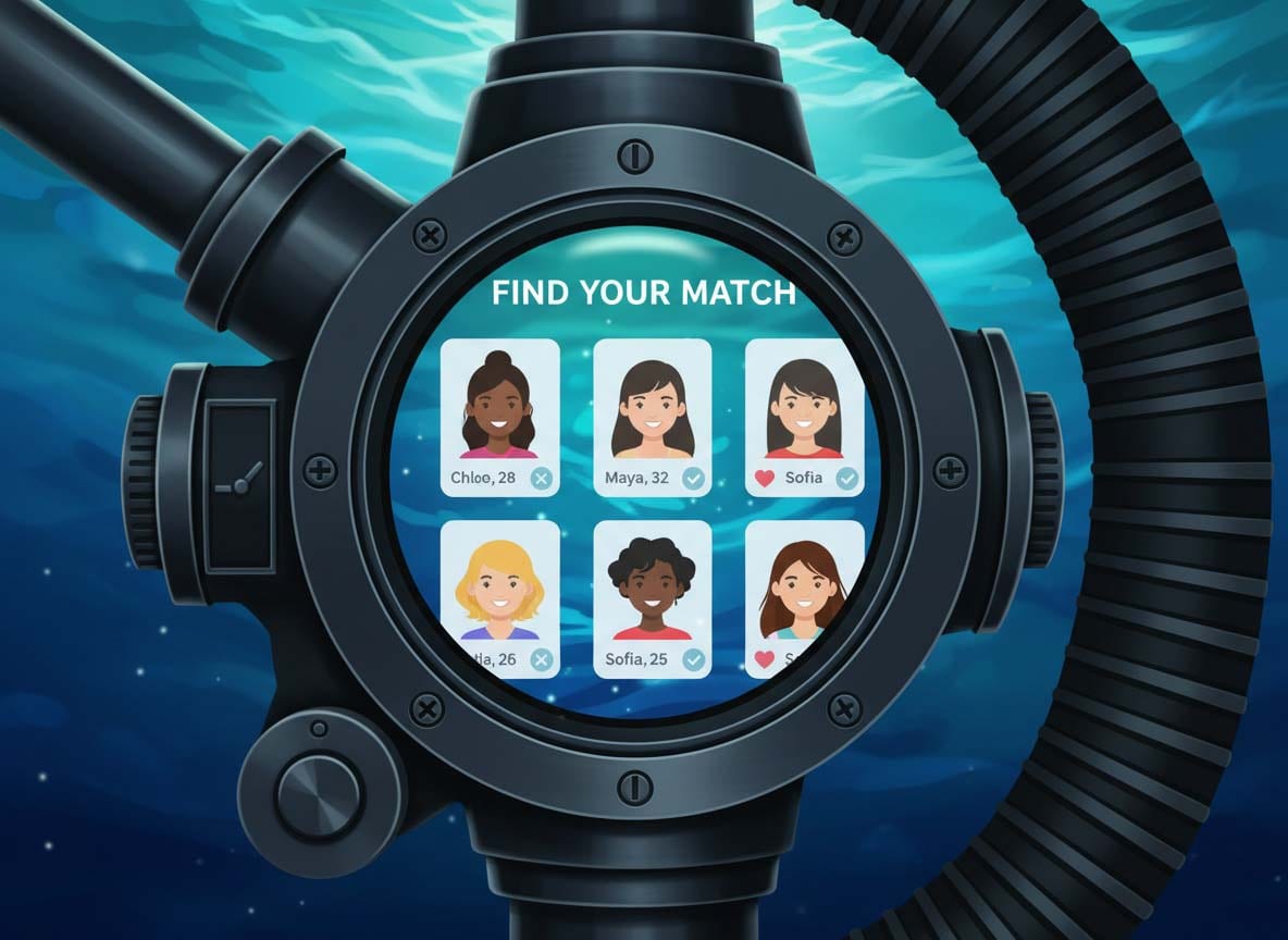 여성 프로필이 표시된 Periscope 데이팅 앱