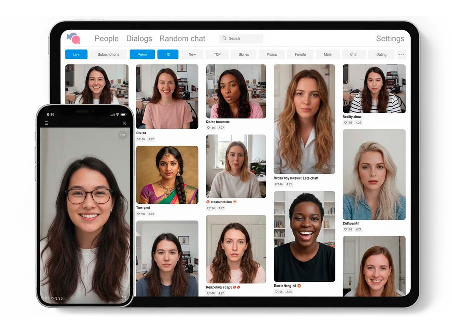 Application de chat vidéo pour une vraie communication